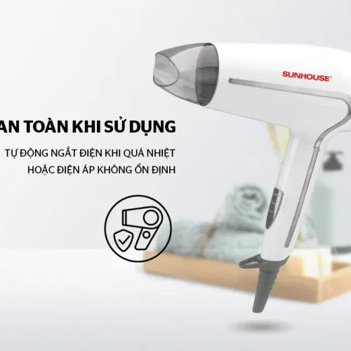 Máy sấy tóc SUNHOUSE SHD2308W 1500W tự ngắt điện khi quá nhiệt