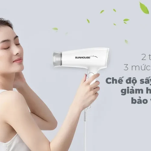 Máy sấy tóc SUNHOUSE SHD2309 2200W có 2 tốc độ, 3 mức nhiệt và chế độ sấy mát