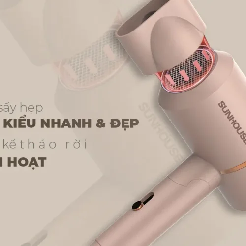 Máy sấy tóc SUNHOUSE SHD2313 1000W với đầu sấy hẹp tháo rời