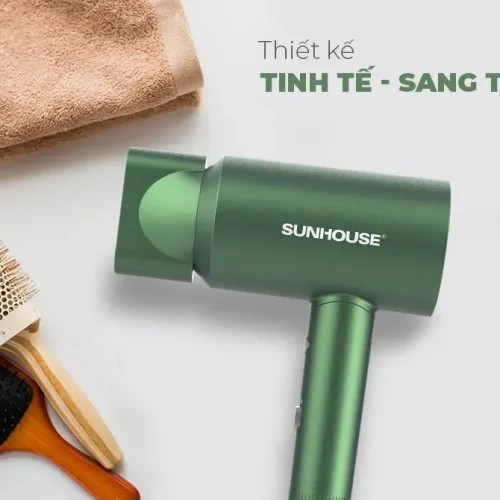 Máy sấy tóc SUNHOUSE SHD2315B 2000W màu xanh với thiết kế tinh tế