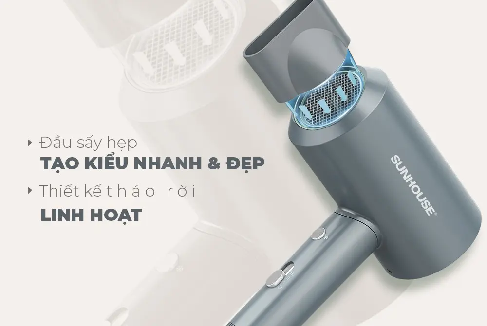 Máy sấy tóc SUNHOUSE SHD2315G - 2000W - Ảnh 4