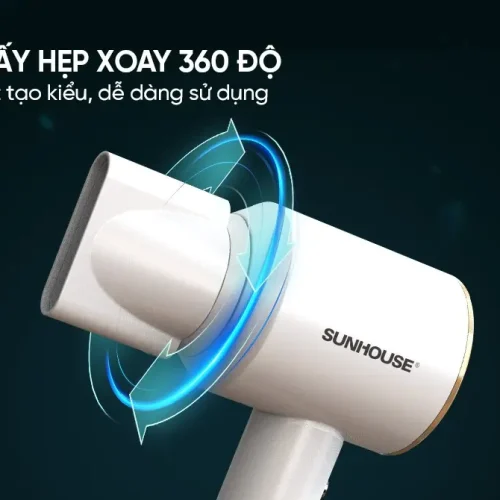 Máy sấy tóc SUNHOUSE SHD2320 1500W với đầu sấy hẹp xoay 360 độ màu trắng