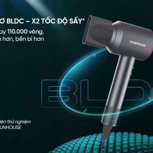 Máy sấy tóc SUNHOUSE SHD2323 1500W với động cơ BLDC và đầu sấy hẹp