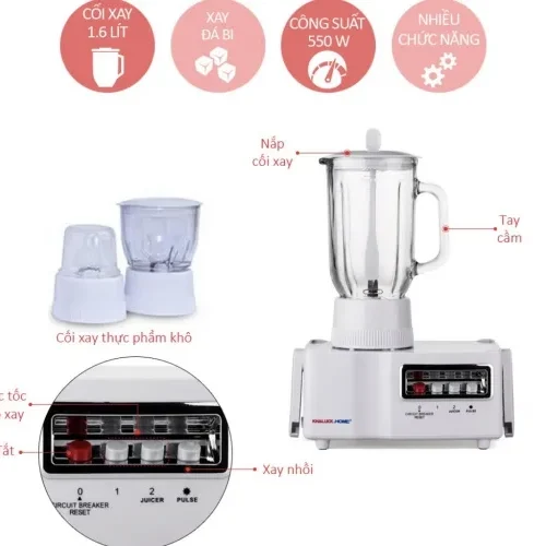 Máy xay Khaluck KL-360 - 1.25 lít, 550W, Đa năng