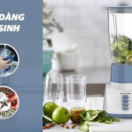 Máy xay sinh tố SUNHOUSE HTD5113G với cối nhựa dễ vệ sinh