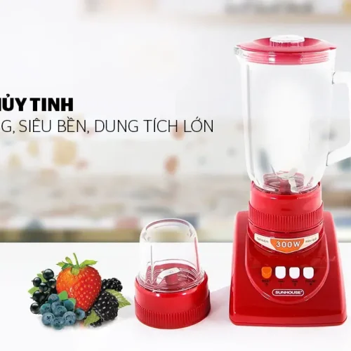 Máy xay sinh tố SUNHOUSE SHD5115 300W với cối thủy tinh đa năng