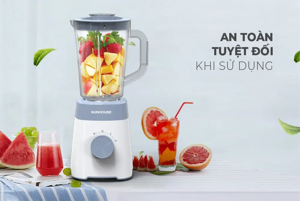 Máy xay sinh tố SUNHOUSE SHD5117MT - 450W, Đa năng, Cối nhựa - Ảnh 6