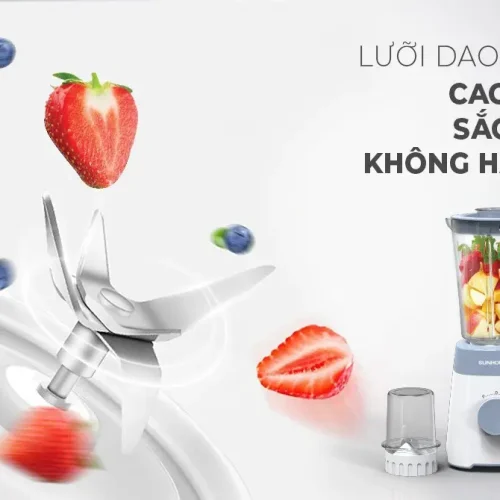 Lưỡi dao inox sắc bén của máy xay sinh tố SUNHOUSE SHD5117MT