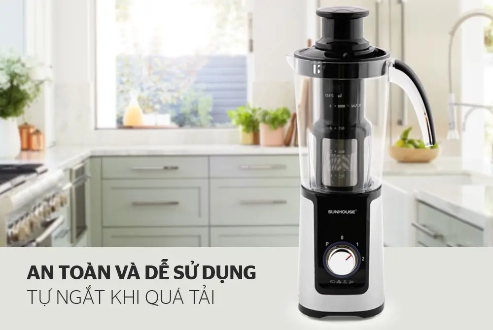 Máy xay sinh tố SUNHOUSE SHD5322B - 220W, Đa năng, 3 cối - Ảnh 9