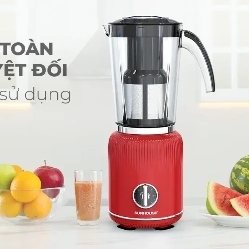 Máy xay sinh tố SUNHOUSE SHD5330R 220W màu đỏ với cối xay chính