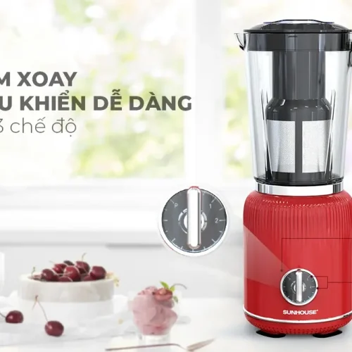 Máy xay sinh tố SUNHOUSE SHD5330R với núm xoay 3 chế độ