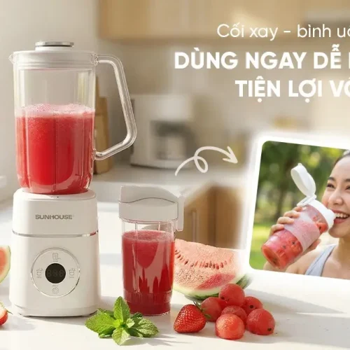 Máy xay sinh tố SUNHOUSE SHD5335 600W với cối xay kiêm bình uống mang đi 2 trong 1