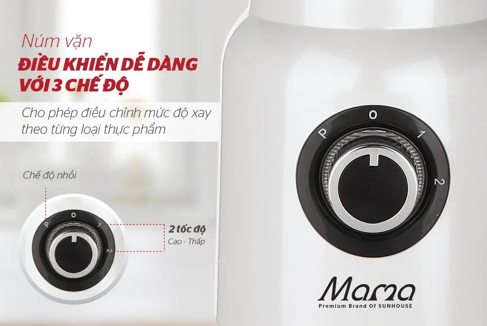 Máy xay sinh tố SUNHOUSE SHD5353W - 700W, Đa năng, Cối thủy tinh - Ảnh 9