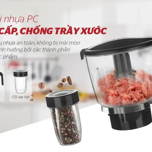 Bộ cối xay thịt và cối xay hạt của máy xay sinh tố SUNHOUSE SHD5353W