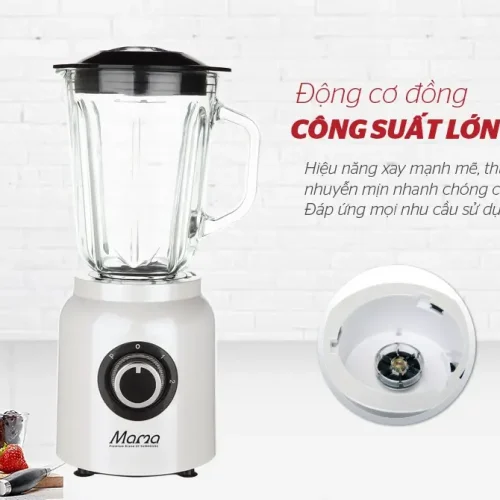Máy xay sinh tố SUNHOUSE SHD5353W cối thủy tinh và động cơ 700W