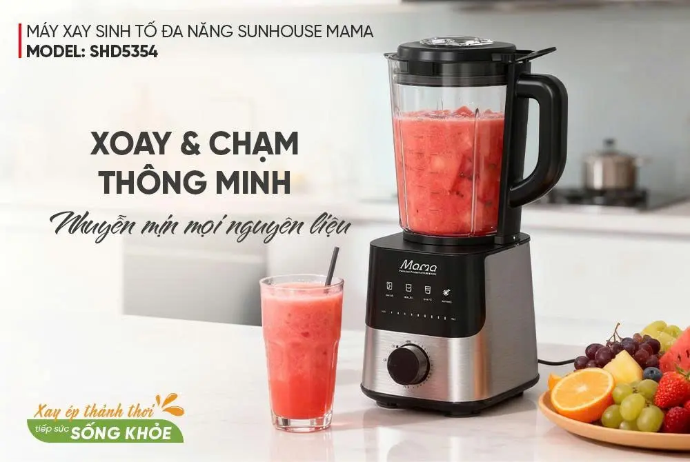 Máy xay sinh tố SUNHOUSE SHD5354 - 1000W, Đa năng, Cảm ứng - Ảnh 6