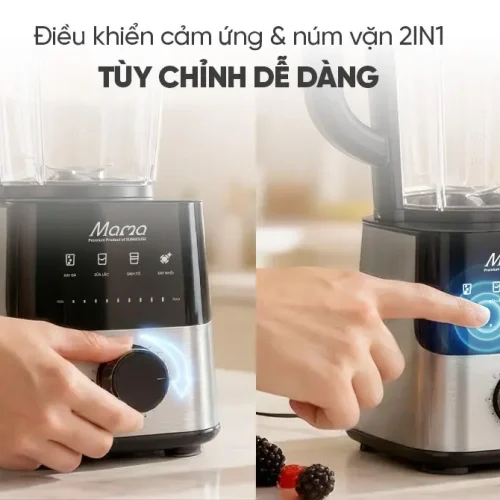 Bảng điều khiển cảm ứng kết hợp núm vặn của máy xay sinh tố SUNHOUSE SHD5354