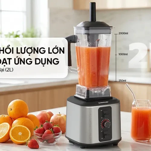 Máy xay sinh tố SUNHOUSE SHD5380 với cối xay sinh tố lớn dung tích 2L