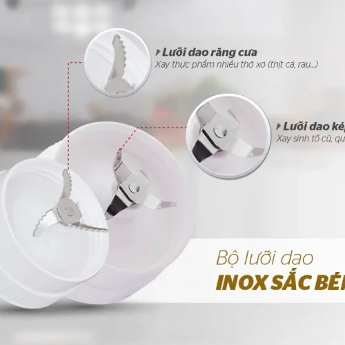 Bộ lưỡi dao inox sắc bén của máy xay sinh tố SUNHOUSE SHD5582WR