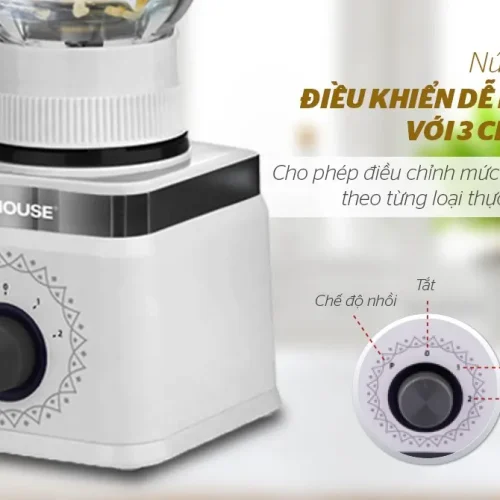 Núm điều khiển 3 chế độ của máy xay sinh tố SUNHOUSE SHD5582WR