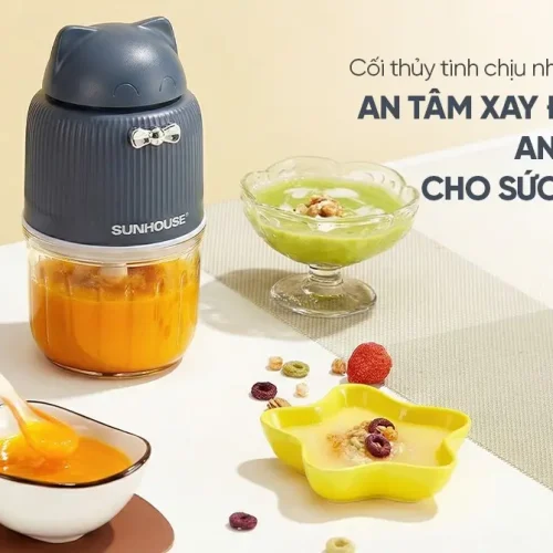 Máy xay thịt SUNHOUSE SHD5401 250W cối thủy tinh xay đồ ăn dặm
