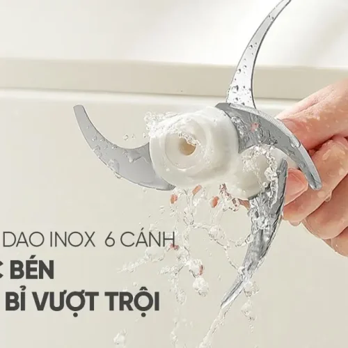 Lưỡi dao inox 6 cánh sắc bén của máy xay thịt SUNHOUSE SHD5401