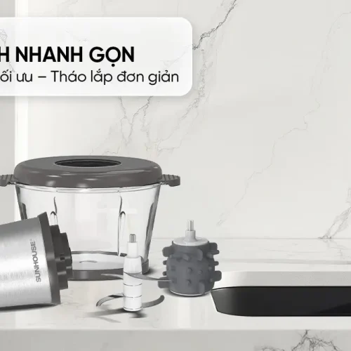 Máy xay thịt SUNHOUSE SHD5405 350W tháo rời các bộ phận để vệ sinh
