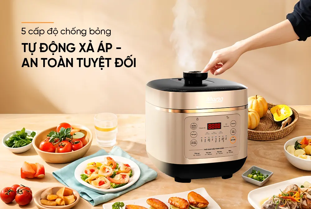 Nồi áp suất SUNHOUSE SHD1670 - 1000W, 6 lít, Đa năng - Ảnh 10