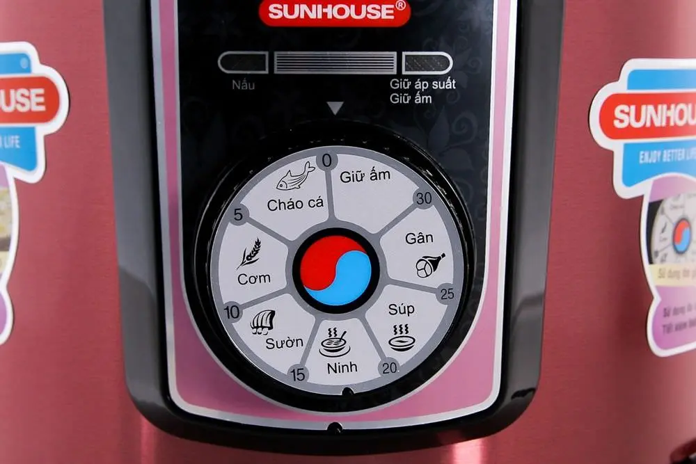 Nồi áp suất SUNHOUSE SHD1755R - 900W, 5 lít, Đa năng - Ảnh 3