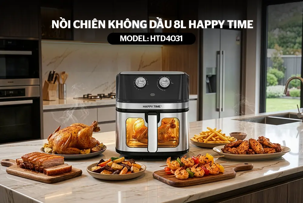 Nồi chiên không dầu SUNHOUSE HTD4031 - 1700W, 8 lít - Ảnh 7