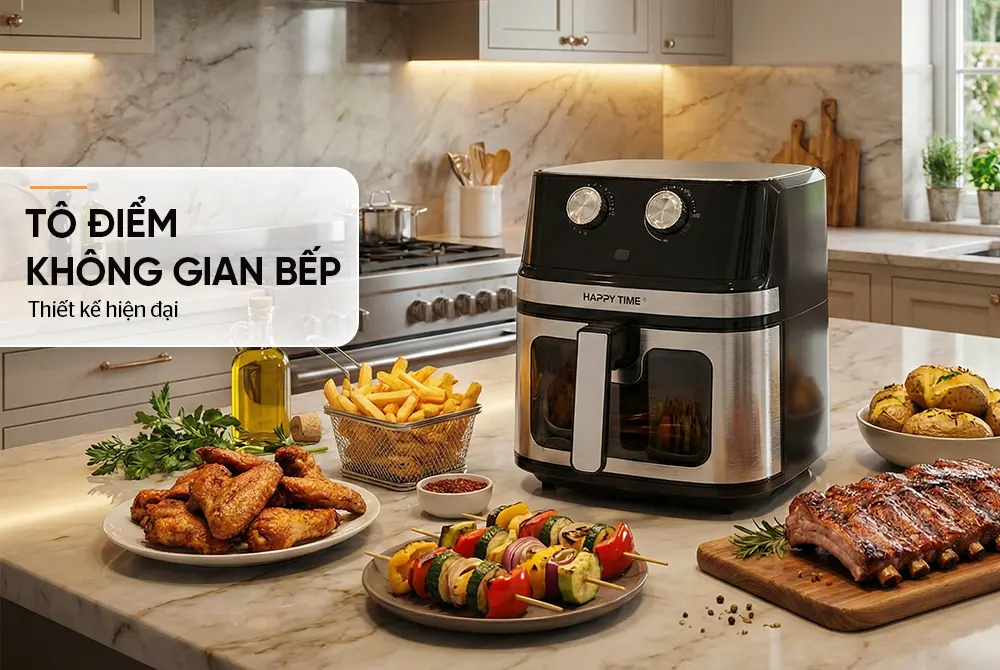 Nồi chiên không dầu SUNHOUSE HTD4031 - 1700W, 8 lít - Ảnh 8