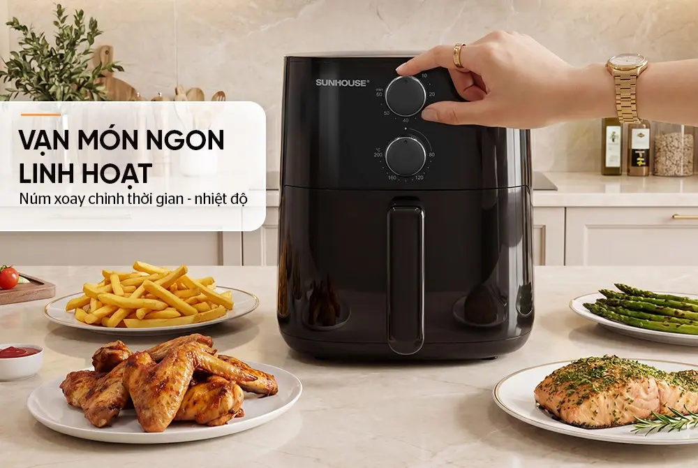 Nồi chiên không dầu SUNHOUSE SHD4013 - 1500W, 5.5 lít - Ảnh 11