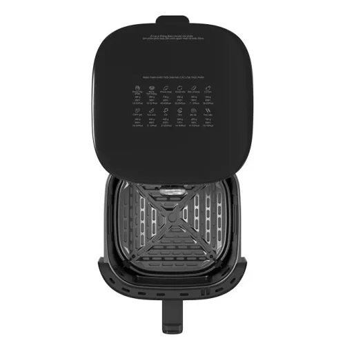 Lòng nồi và vỉ chiên của nồi chiên không dầu SUNHOUSE SHD4013 5.5 lít