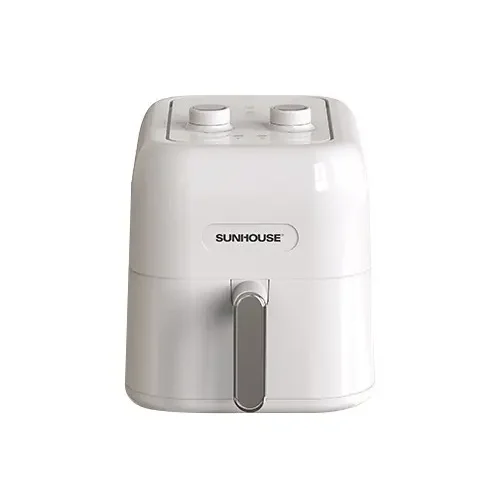 Nồi chiên không dầu SUNHOUSE SHD4022 5.5 lít màu trắng với núm điều khiển