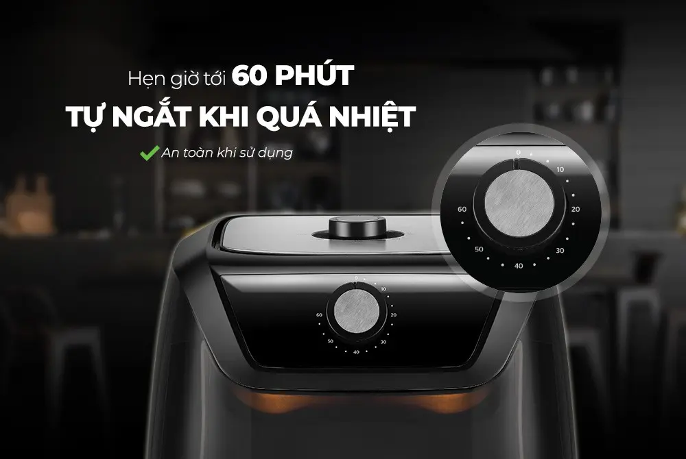 Nồi chiên không dầu SUNHOUSE SHD4028 - 1700W, 6 lít - Ảnh 8