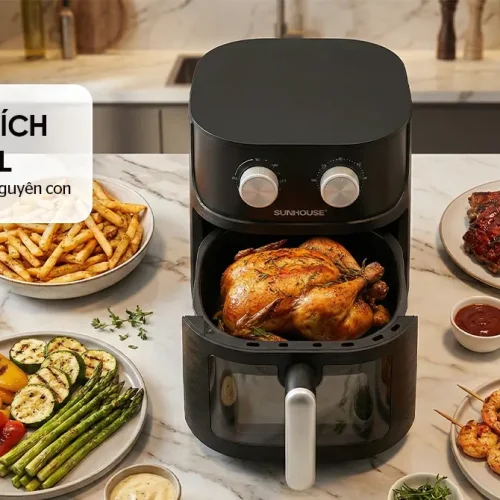 Nồi chiên không dầu SUNHOUSE SHD4032 dung tích 6.5 lít nướng gà nguyên con