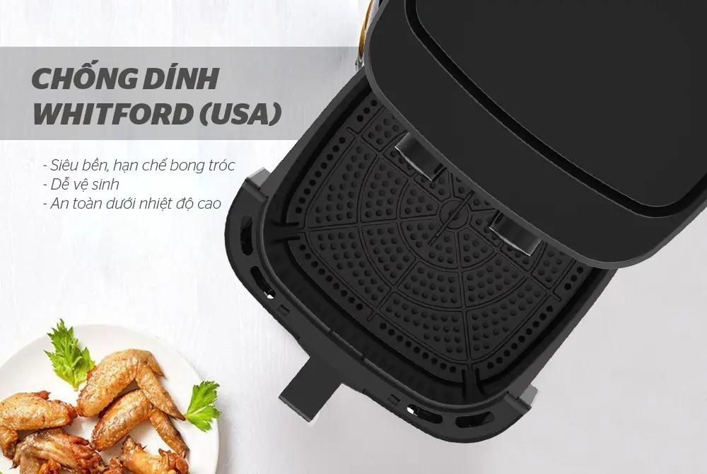 Nồi chiên không dầu SUNHOUSE SHD4035 - 1800W, 9 lít - Ảnh 9