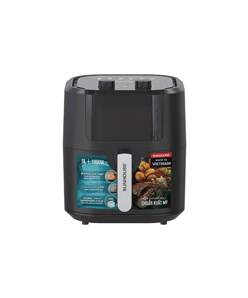 Nồi chiên không dầu SUNHOUSE SHD4036 9 lít 1800W nhìn từ phía trước