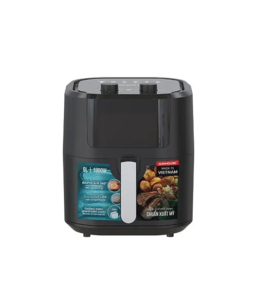 Nồi chiên không dầu SUNHOUSE SHD4037 9 lít 1800W nhìn từ mặt trước