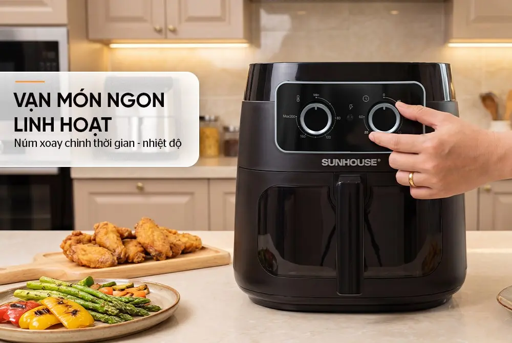 Nồi chiên không dầu SUNHOUSE SHD4042 - 1750W, 8 lít - Ảnh 11