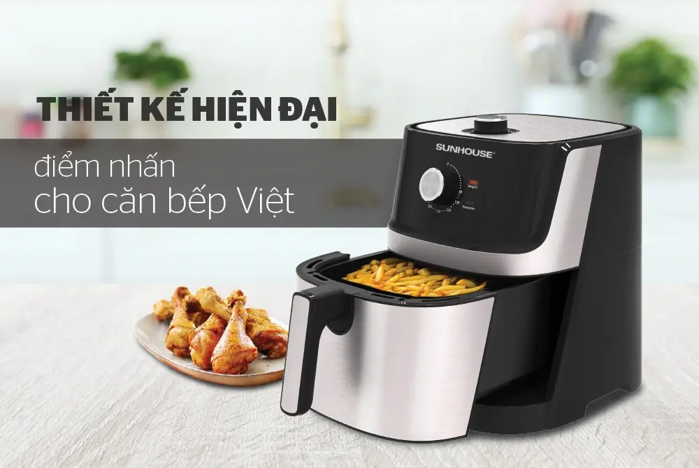 Nồi chiên không dầu SUNHOUSE SHD4056VM - 1700W, 6 lít - Ảnh 3