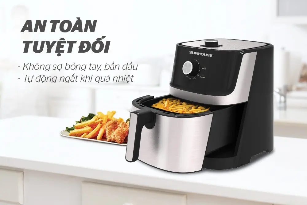 Nồi chiên không dầu SUNHOUSE SHD4056VM - 1700W, 6 lít - Ảnh 8