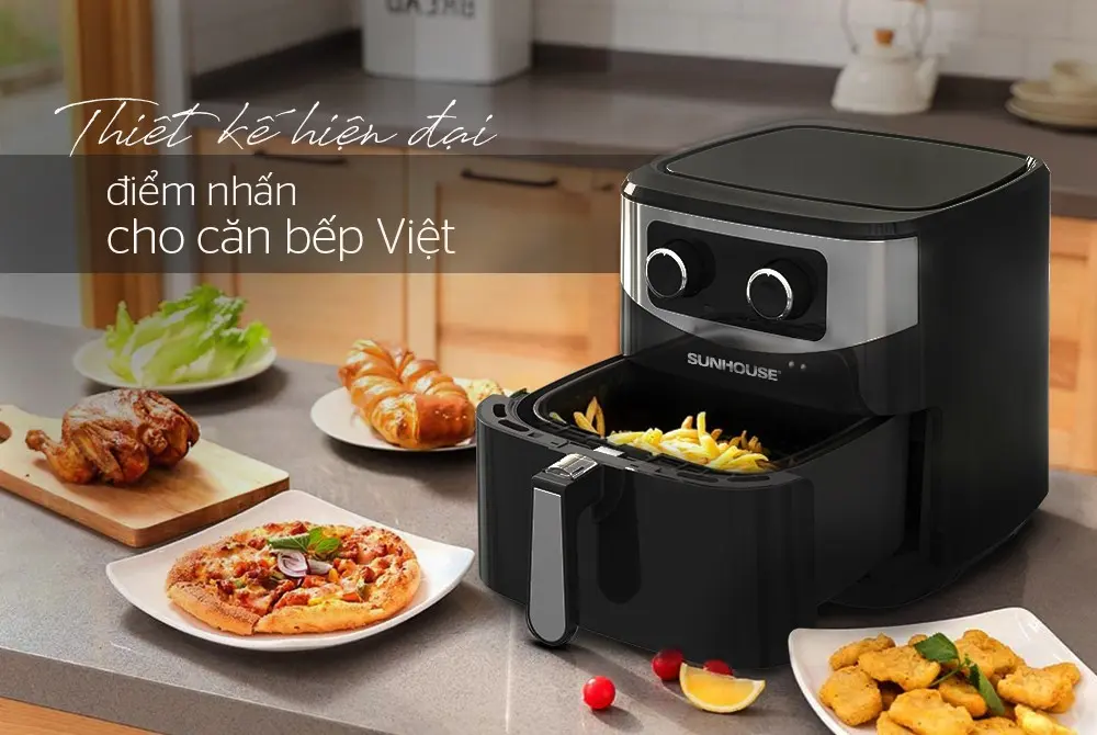 Nồi chiên không dầu SUNHOUSE SHD4062 - 1600W, 6 lít - Ảnh 3