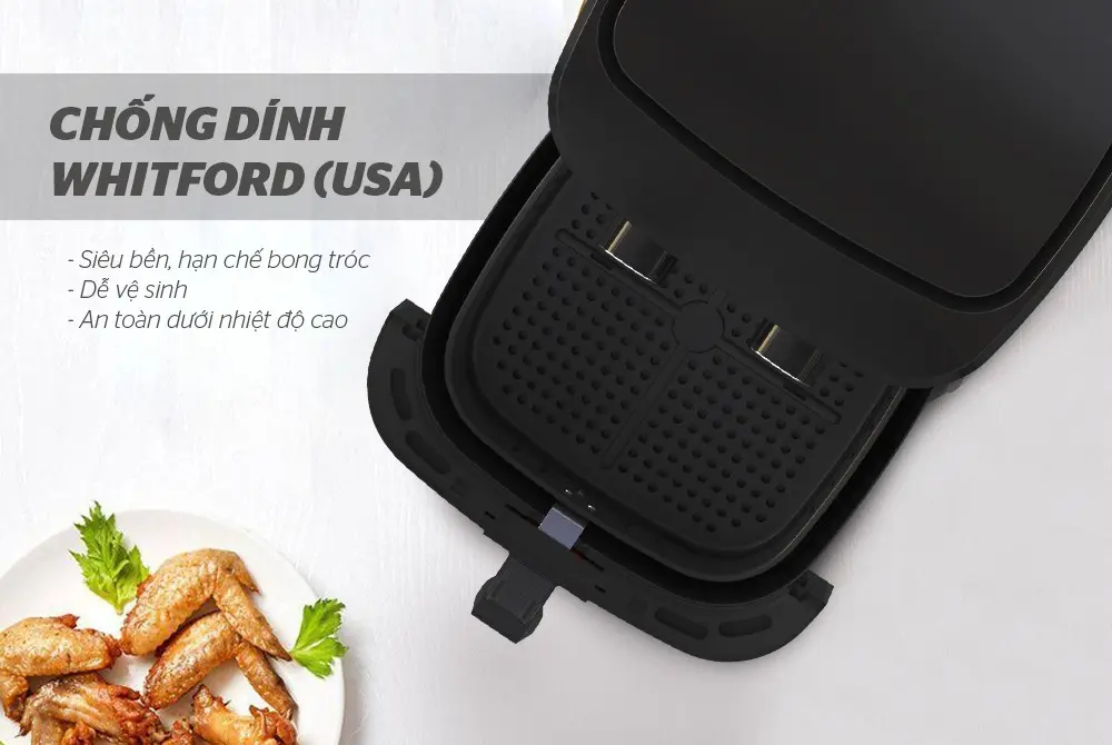 Nồi chiên không dầu SUNHOUSE SHD4062 - 1600W, 6 lít - Ảnh 9