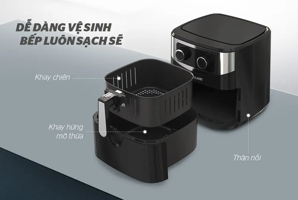 Nồi chiên không dầu SUNHOUSE SHD4062 - 1600W, 6 lít - Ảnh 10