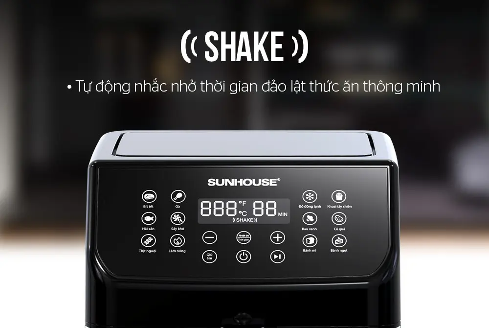 Nồi chiên không dầu SUNHOUSE SHD4087 - 1700W, 6 lít, Cảm ứng - Ảnh 9