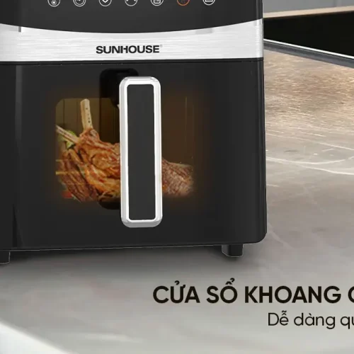 Nồi chiên không dầu SUNHOUSE SHD4090 cảm ứng 9 lít cửa sổ khoang chiên