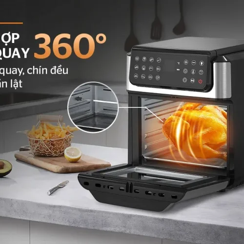 Nồi chiên không dầu SUNHOUSE SHD4094 tích hợp xiên quay 360 độ