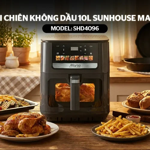 Nồi chiên không dầu SUNHOUSE Mama SHD4096 cảm ứng 10 lít 2000W