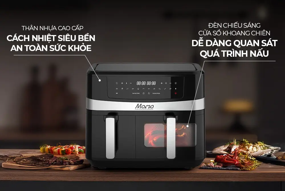 Nồi chiên không dầu SUNHOUSE SHD4098 - 2500W, 10 lít, Cảm ứng - Ảnh 10